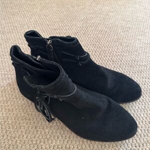 Splendid Black Suede Ankle Booties